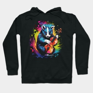 Skunk Playing Violin Hoodie